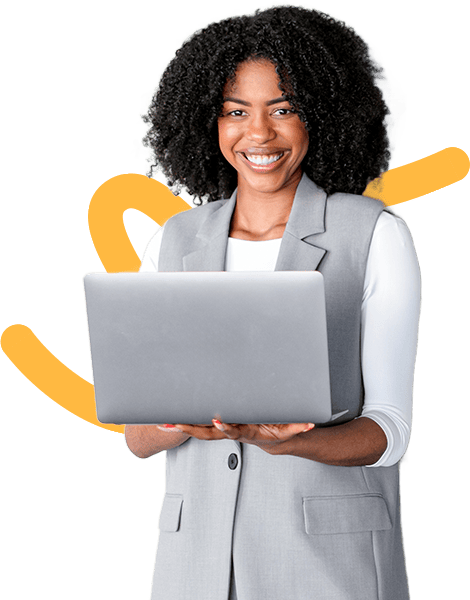 Client using the DIY self-service credit repair portal on her own